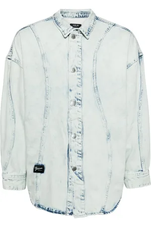 FIVE CM Camisa de mezclilla con efecto lavado