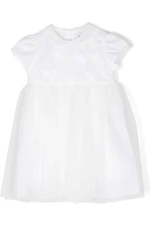 Il gufo Vestido de tul con aplique de flores