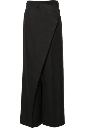 Acne Studios Pantalones rectos con diseño asimétrico
