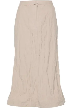 Acne Studios Falda midi con efecto arrugado