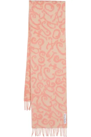 Acne Studios Mascada con motivo abstracto y flecos