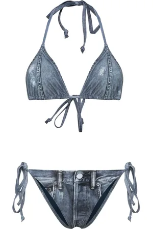 Acne Studios Bikini con estampado de mezclilla