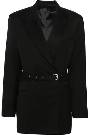 Acne Studios Blazer con doble botonadura y estampado de espiga