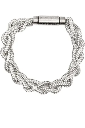 Acne Studios Pulsera con detalles de cristal