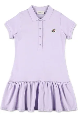 Moncler Vestido estilo playera tipo polo con parche del logo
