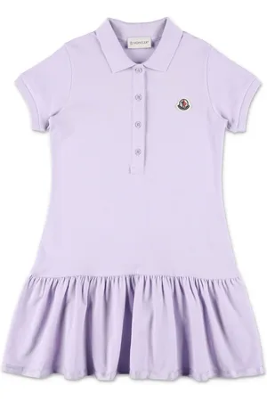 Moncler Vestido estilo playera tipo polo con parche del logo