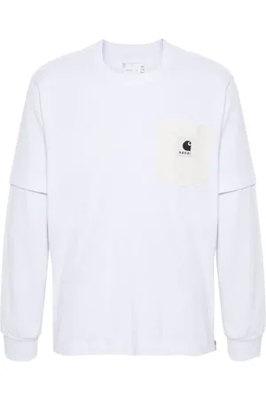 SACAI Playera manga larga con parche del logo