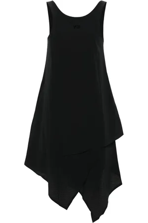 Y-3 Vestido corto asimétrico a capas