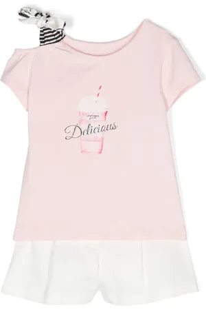 Lapin House Pack de dos playeras beros con estampado gráfico