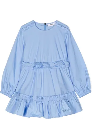 Msgm Vestido de popelina con volantes