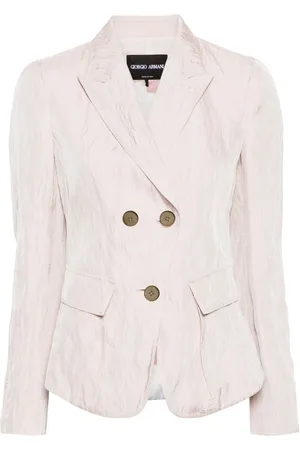 Giorgio Armani Blazer con doble botonadura y efecto arrugado
