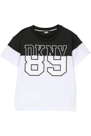 DKNY Playera con logo estampado y diseño color block
