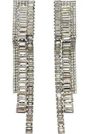 JENNIFER GIBSON JEWELLERY Vintage deco inspired long line cocktail earrings 1960s