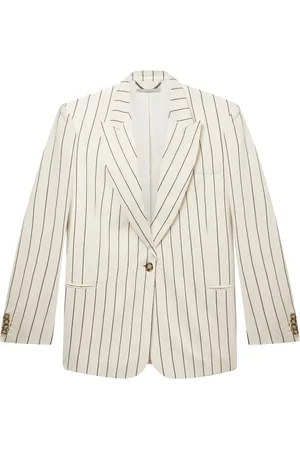 Stella McCartney Blazer con botones y rayas diplomáticas estampadas