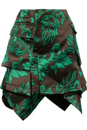 SACAI Falda asimétrica con estampado floral