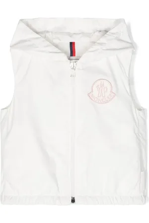 Moncler Chaleco con capucha y parche del logo