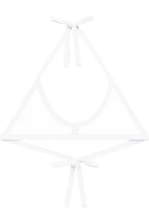 Courrèges Bralette con ribete en contraste