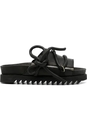 GUIDI Sandalias con agujetas