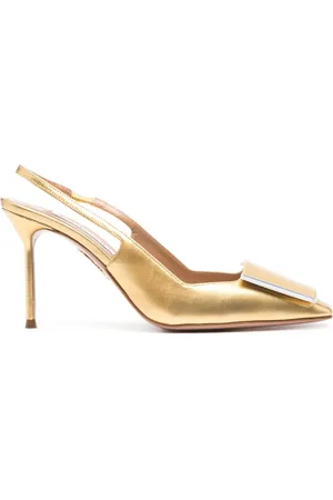 Aquazzura Zapatillas metalizadas con tacón 100mm
