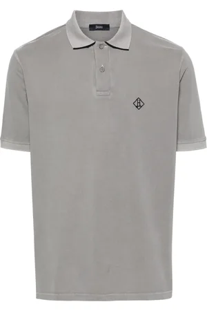 HERNO Playera tipo polo con logo bordado