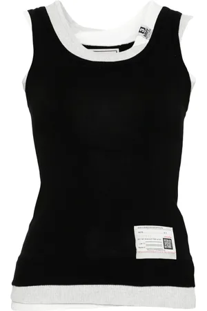 Maison Mihara Yasuhiro Camiseta a capas con parche del logo
