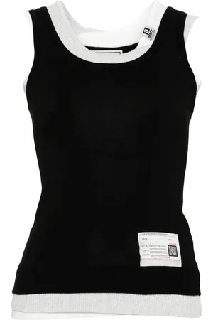 Maison Mihara Yasuhiro Camiseta a capas con parche del logo