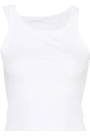 Maison Margiela Top tejido de canalé corto