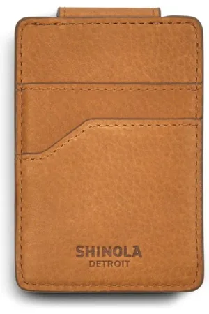 SHINOLA Tarjetero granulado con clip para billetes