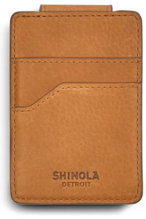 SHINOLA Tarjetero granulado con clip para billetes