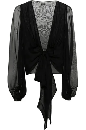 Elisabetta Franchi Blusa de seda cruzada