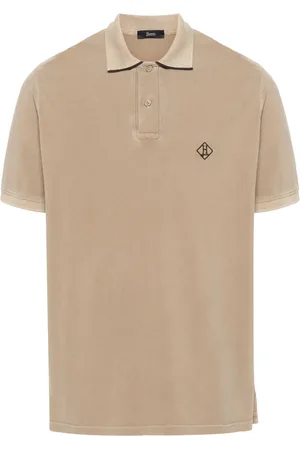 HERNO Playera tipo polo con logo bordado
