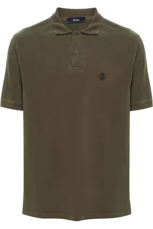 HERNO Playera tipo polo con logo bordado