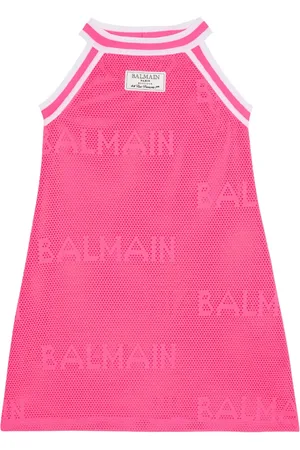 Balmain Vestido sin mangas con parche del logo