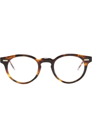 Thom Browne Lentes con armazón redonda estilo carey