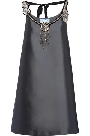 Prada Vestido acampanado con bordado