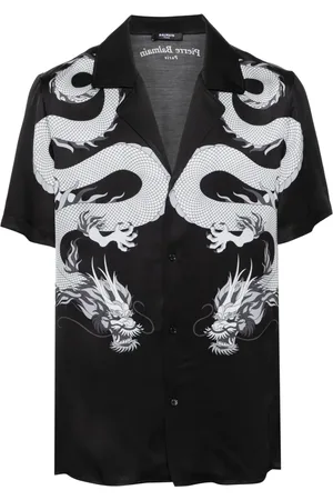 Balmain Camisa con dragón estampado