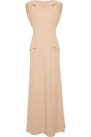 Alberta Ferretti Vestido largo acampanado con volantes