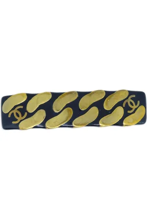 CHANEL Broche para el cabello con logo CC 1997