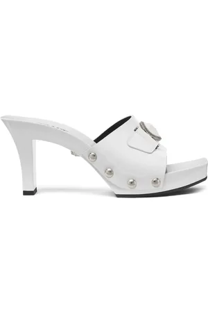 VERSACE Zuecos con hebilla Medusa y tacón de 60mm