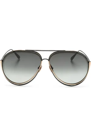 Linda Farrow Lentes de sol Francisco con armazón estilo piloto