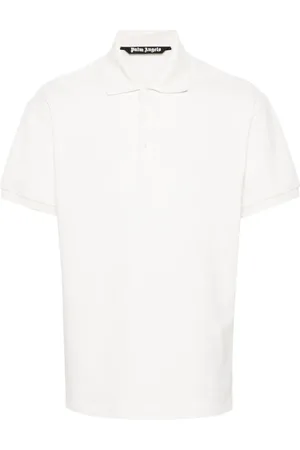 Palm Angels Playera tipo polo con logo bordado