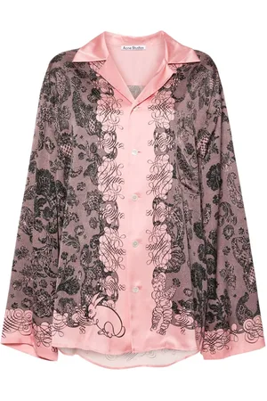 Acne Studios Camisa satinada con estampado floral