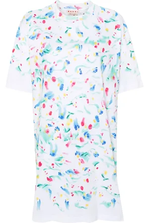Marni Vestido estilo playera con estampado abstracto