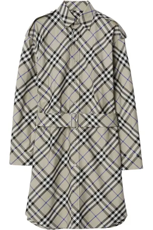 Burberry Vestido camisero con motivo Vintage Check