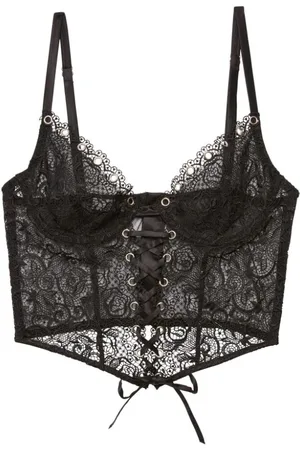 FLEUR DU MAL Bustier con cordones y ojales