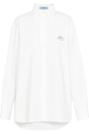 Prada Camisa con logo bordado