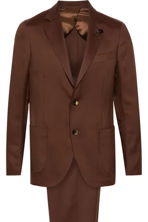 LARDINI Traje con botones y detalle de broche