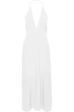 Totême Vestido de seda con cuello halter