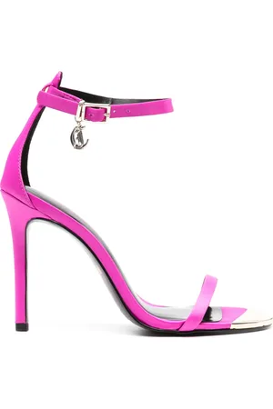 Roberto Cavalli Sandalias con dije del logo y tacón de 100mm