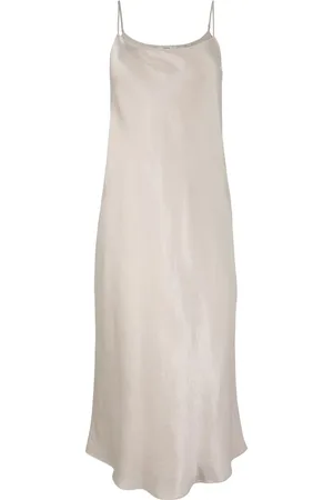 Vince Slip dress midi de satén